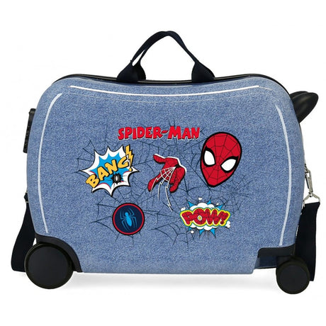 Spiderman Denim Child Maleta 2 Multidirektionalräder