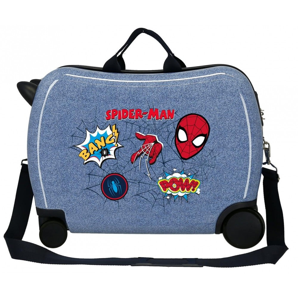 Spiderman Denim Child Maleta 2 Multidirektionalräder