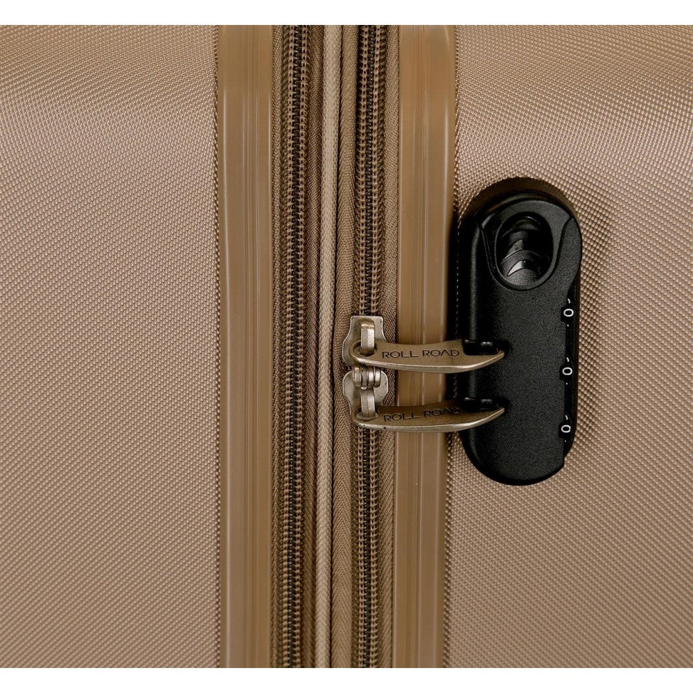 Rigid suitcase set 55-68-78cm Roll Road Cambodia Champagne