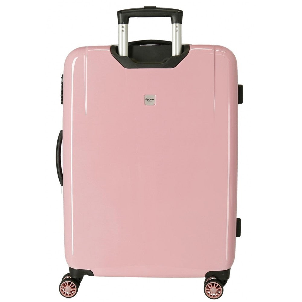 Medium suitcase Pepe Jeans Rigid Carol 68cm Nude