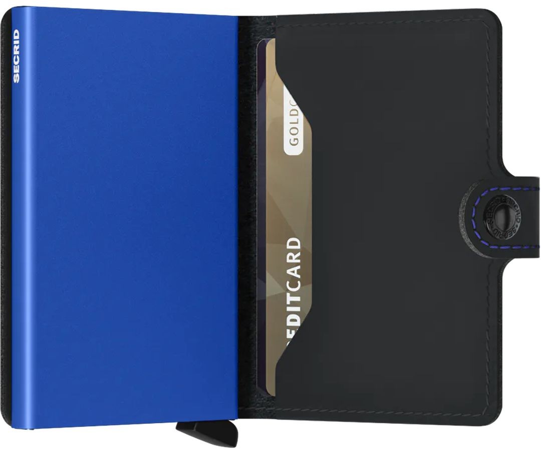 Secrid Miniwallet Matte Black & Blue