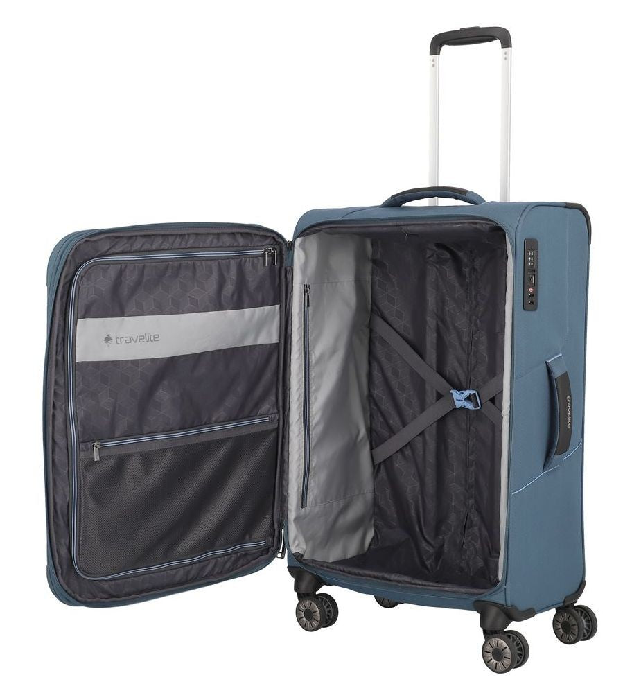 Valise médiane douce extensible TRAVELITE - Skaii Blue 1