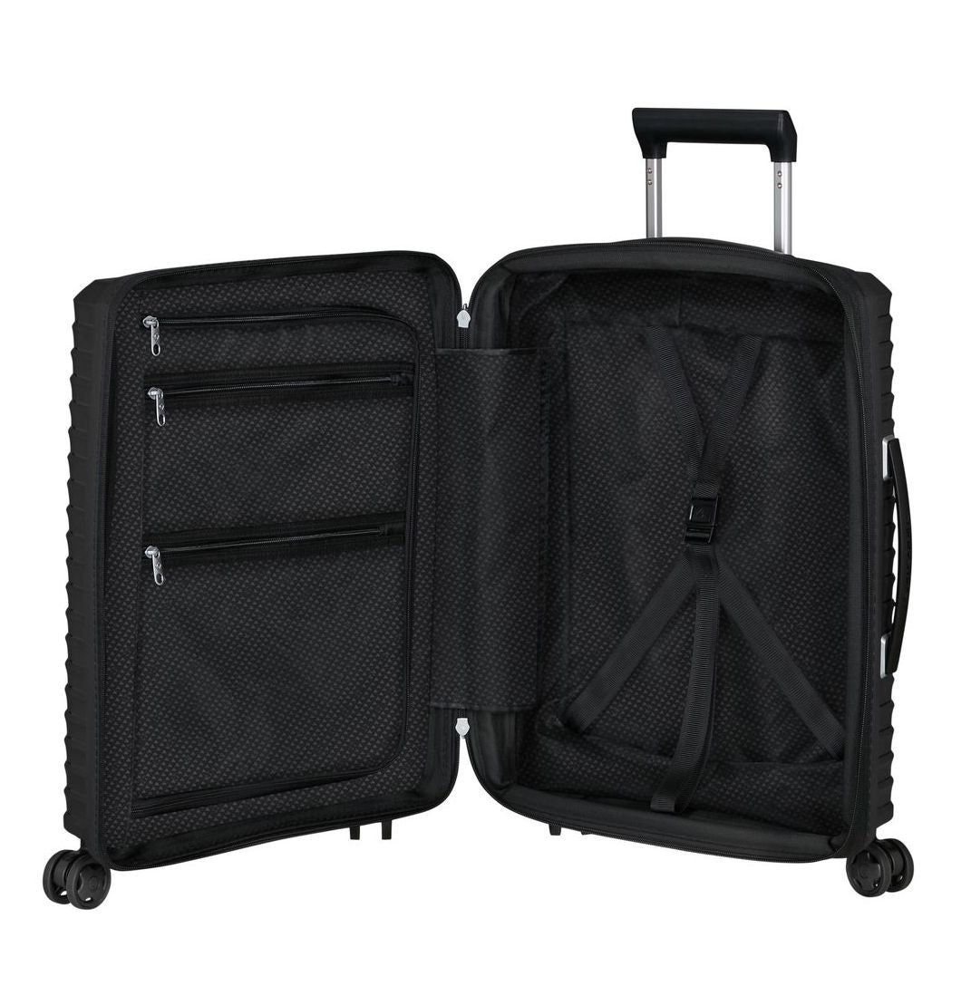 SET DE SAMSONITE MALETA DE CABINA EXTENSIBLE UPSCAPE CON MOCHILA 15” BIZ2GO Negro