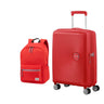 Pack Maleta Cabina SoundBox + Mochila Up Beat de American Tourister rojo