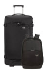 Aseta Midtown Travel Bag 79cm ja mediaanin reppu 15,6 "musta