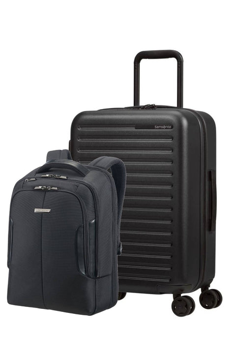 SET SAMSONITE DE MALETA DE CABINA STACKD Y MOCHILA XBR 15.6"