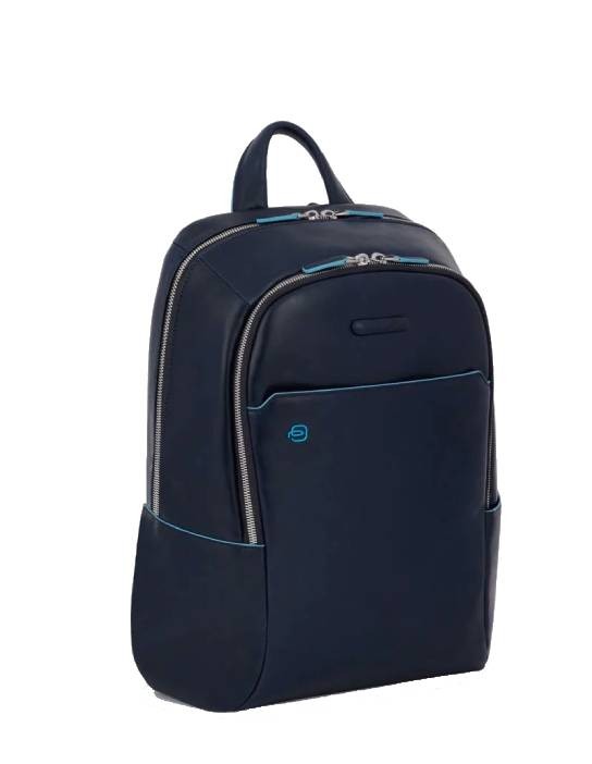 PIQUADRO Laptop pequeno e mochila quadrada azul de 11 ”de 11”