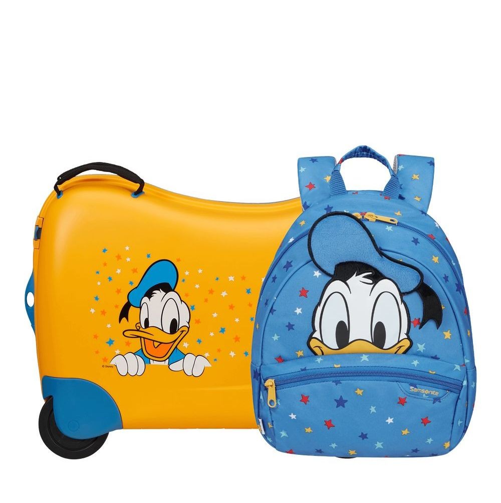 Samsonite Zestaw walizki dla dzieci i plecak S-Donald Stars-Disney Dream Rider