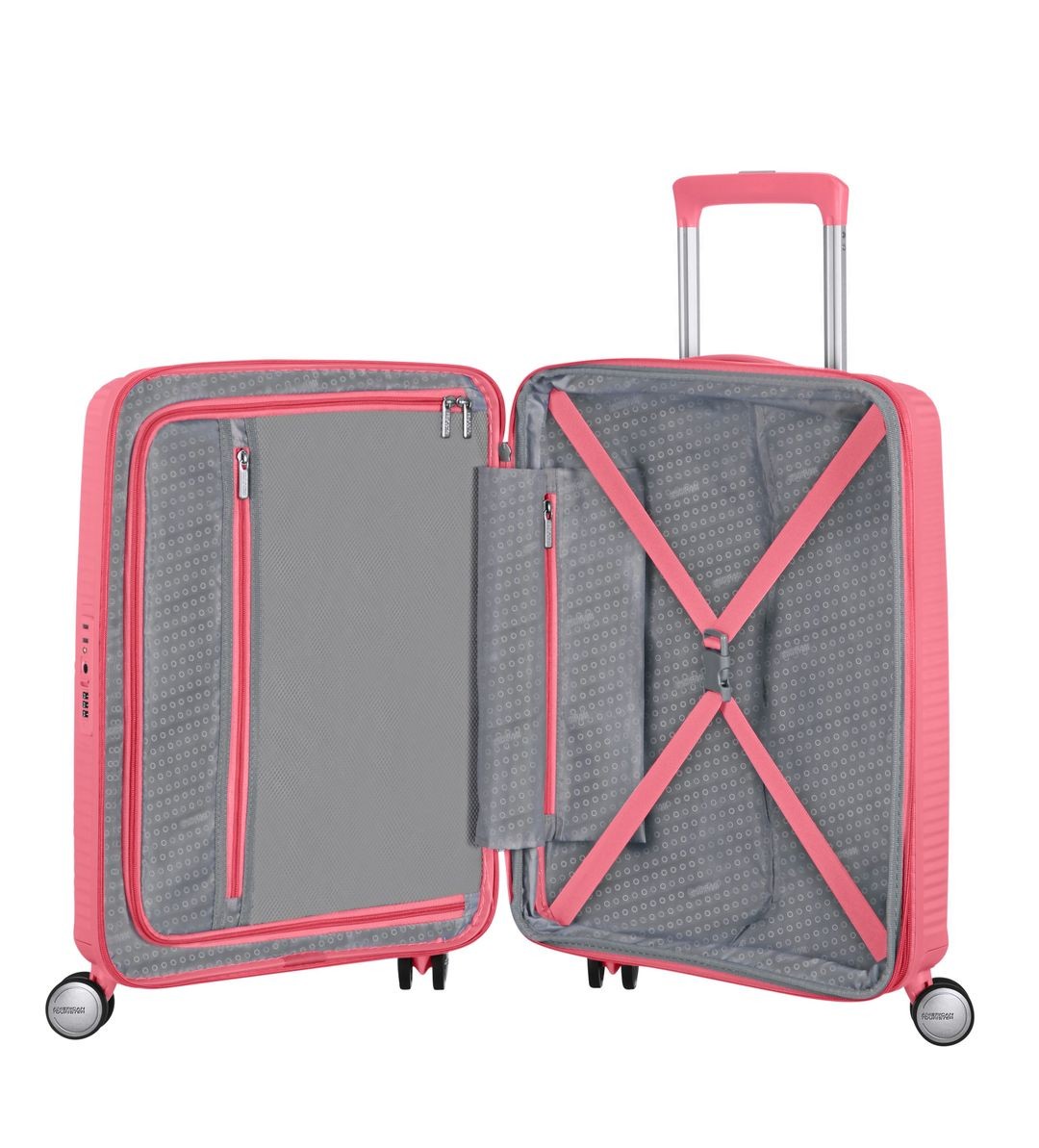 Inpakken Cabinekoffer Soundbox + Up Backpack American Tourister - Sun Kused Coral