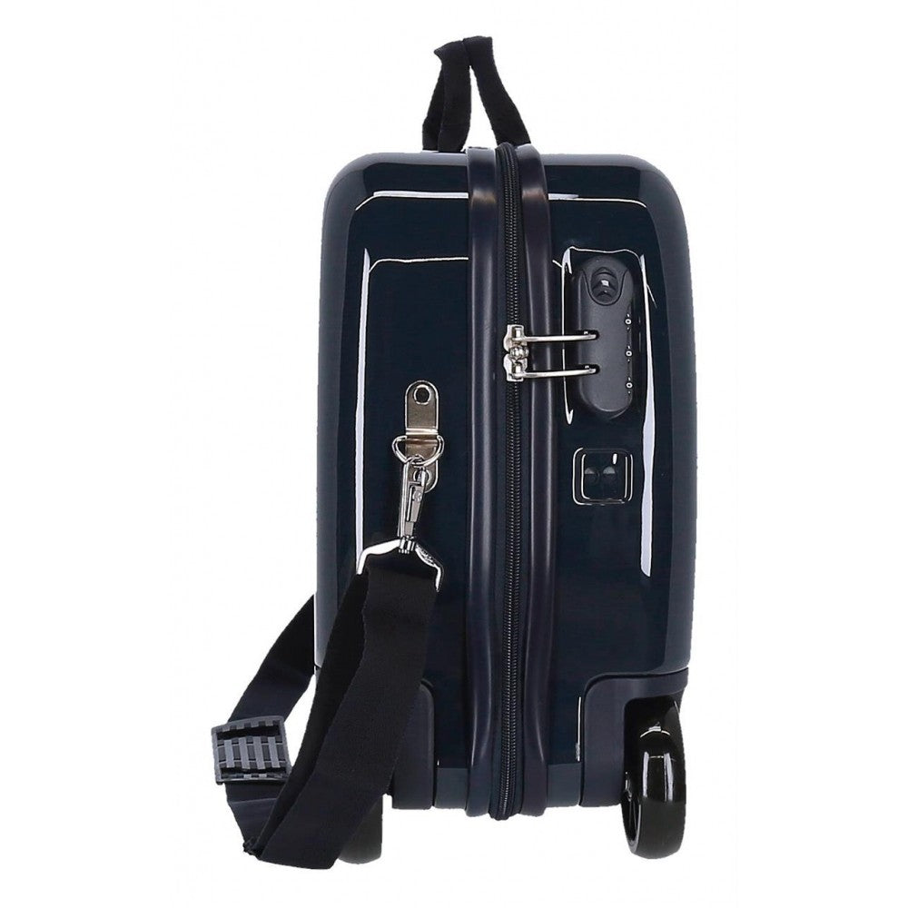 Children's suitcase 2 multidirectional wheels blue