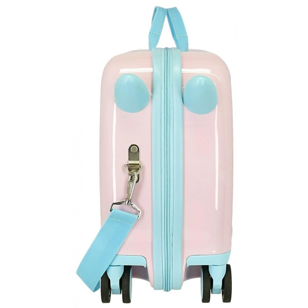 Children's suitcase 2 multidirectional wheels blue