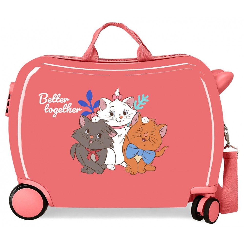 Kinderkoffer 2 multidirectionele wielen Aristocats beter samen koraal