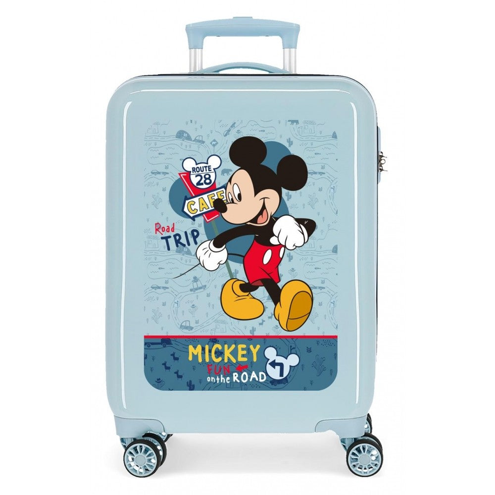 Mala de cabine Mickey Road Trip Rigid 55cm Blue claro