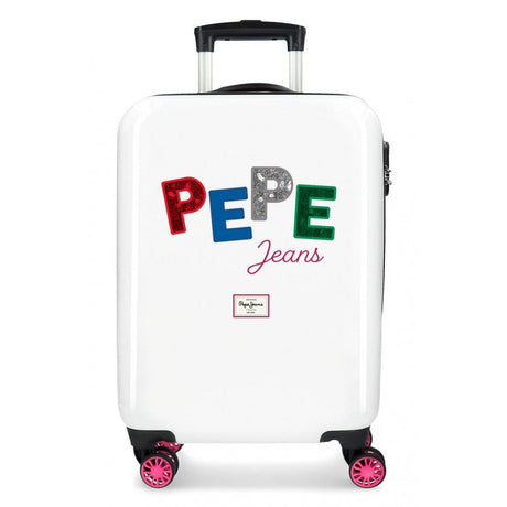 Cabin suitcase Rigid 55cm Pepe Jeans Kim Bco/Black/Fuchsia