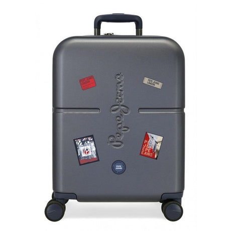 Cabin suitcase Pepe Jeans Kay rigid navy blue 55cm