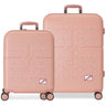 Set of suitcases Pepe Jeans Rigid Clear Rose Carina 55-70cm