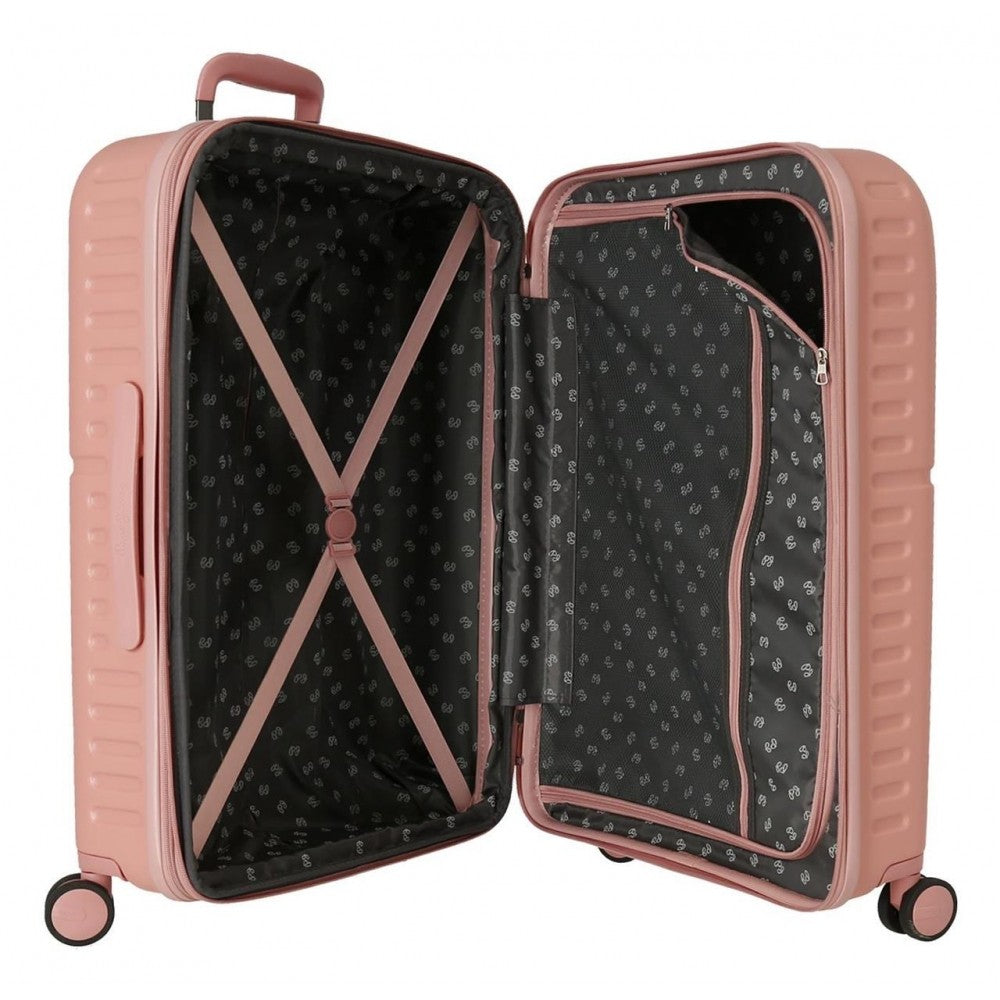 Set of suitcases Pepe Jeans Rigid Clear Rose Carina 55-70cm