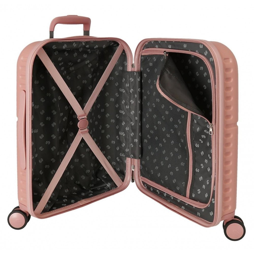 Set of suitcases Pepe Jeans Rigid Clear Rose Carina 55-70cm