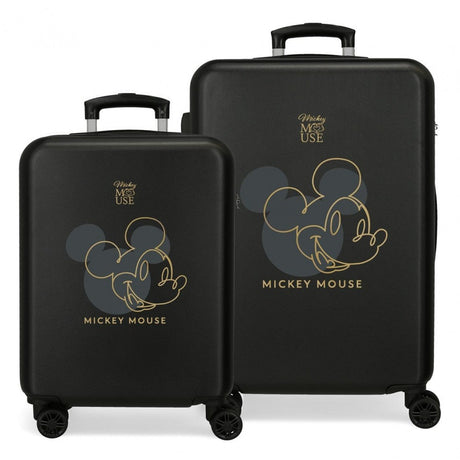 Stijve Mickey Outline koffers 55-65 cm zwart