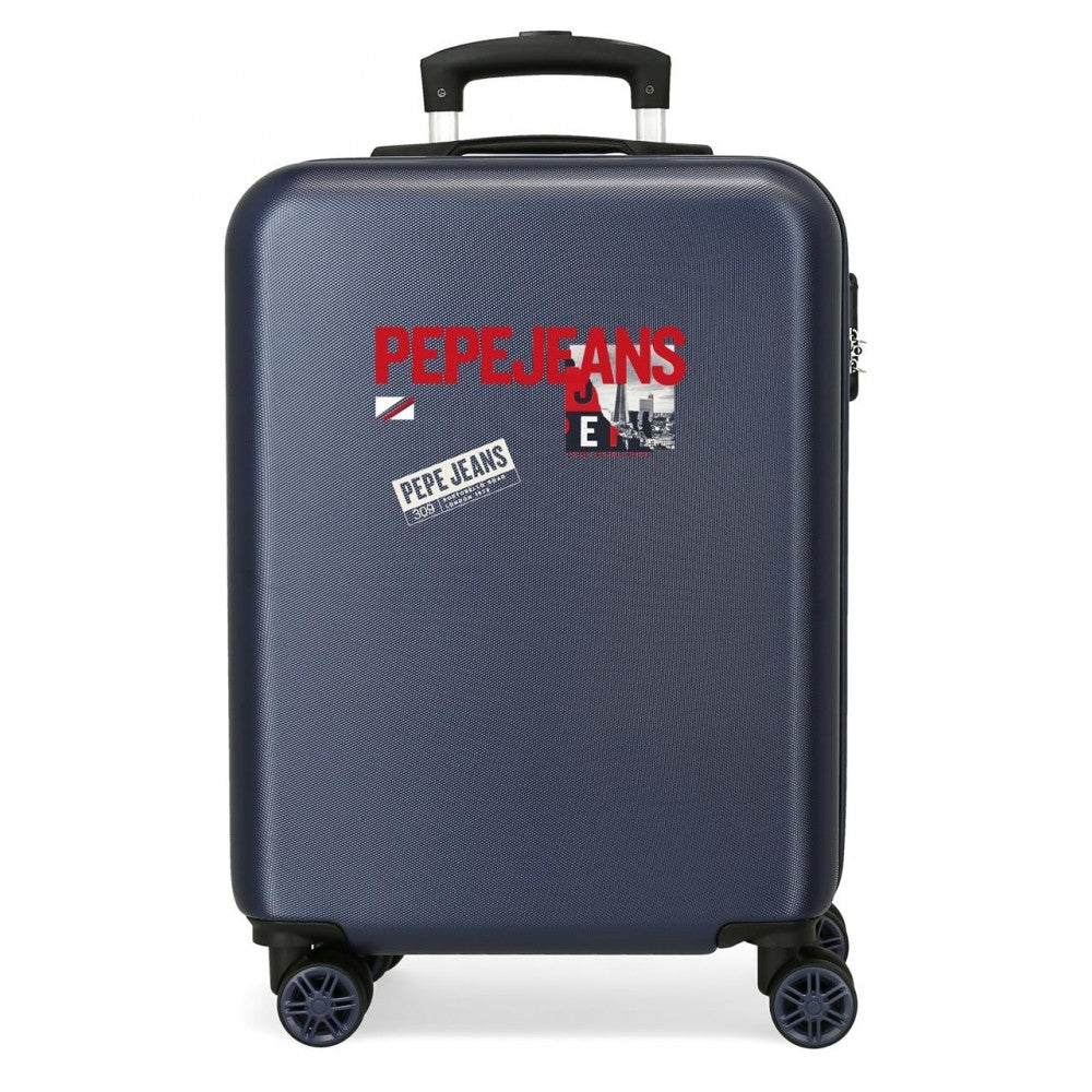 Maleta de Cabina Pepe Jeans Dikran rígida 55cm azul marino