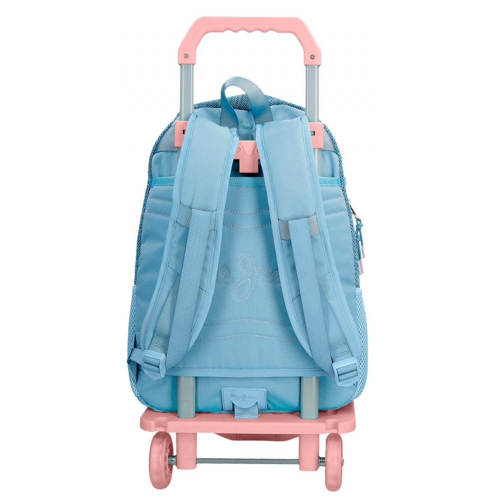 Backpack Pepe Jeans Lena double zipper with car