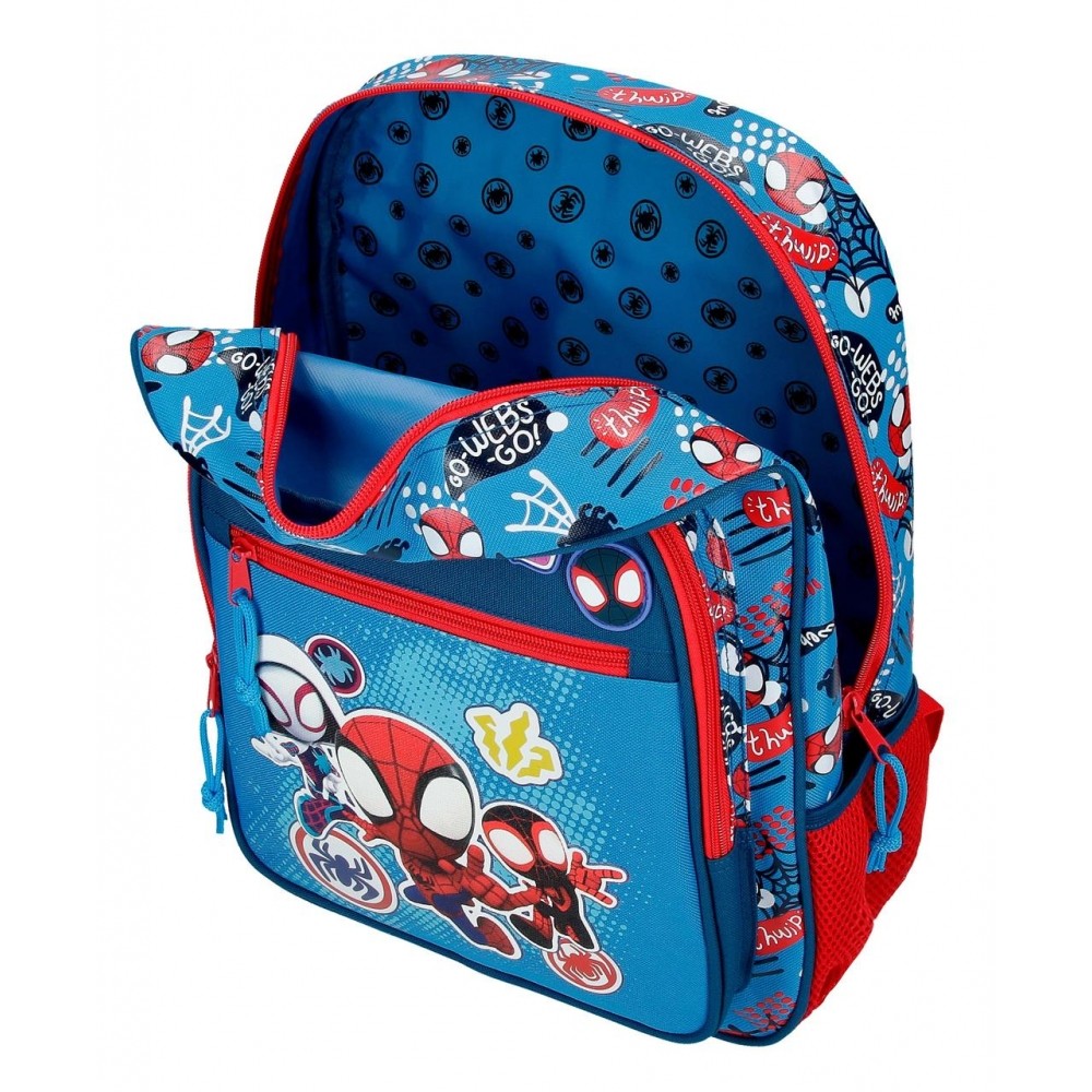 Mochila Spidey Go webs go 38cm con carro