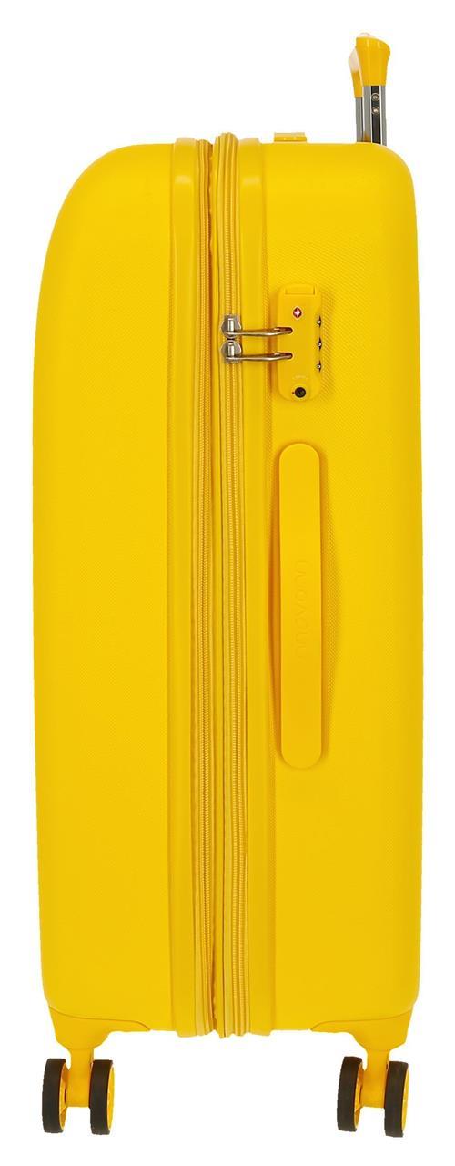 5999367 Trolley ABS 80cm. C/exp. 4R.MOVOM RIGA Yellow