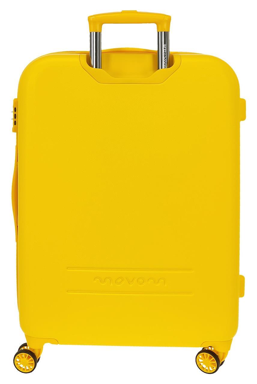 5999367 Trolley ABS 80cm. C/exp. 4R.MOVOM RIGA Yellow