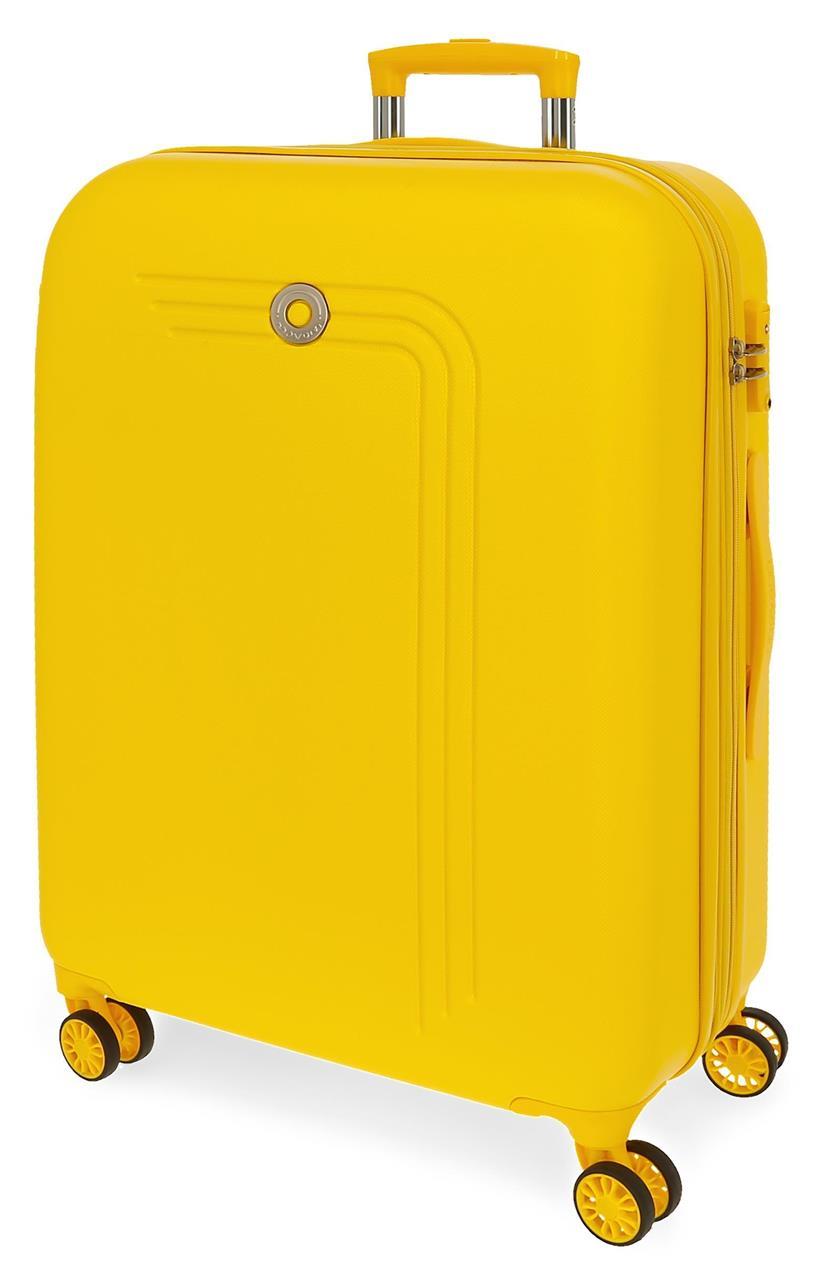 5999367 Trolley ABS 80cm. C/exp. 4R.MOVOM RIGA Yellow