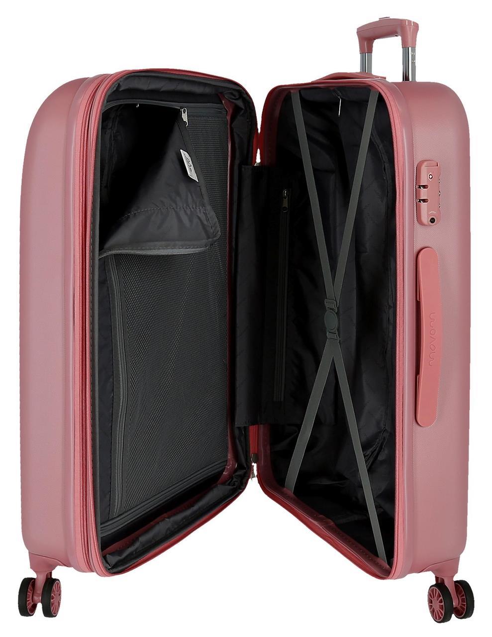 5999365 TROLLEY ABS 80CM. C/EXP. 4R.MOVOM RIGA ROSA