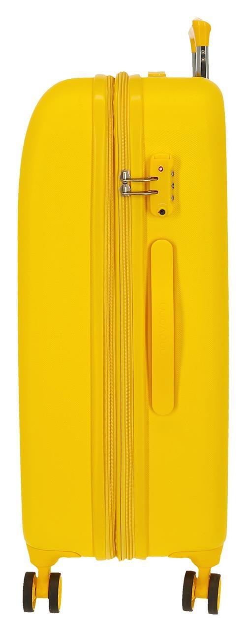 5999467 SET/3 TROLLEY ABS 55-70-80CM.4R.MOVOM RIGA Yellow