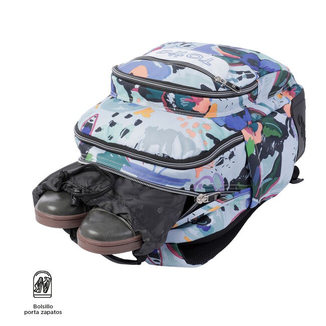 TOTTO Mochila escolar - Crayoles- 4H1- Lienzo Floral