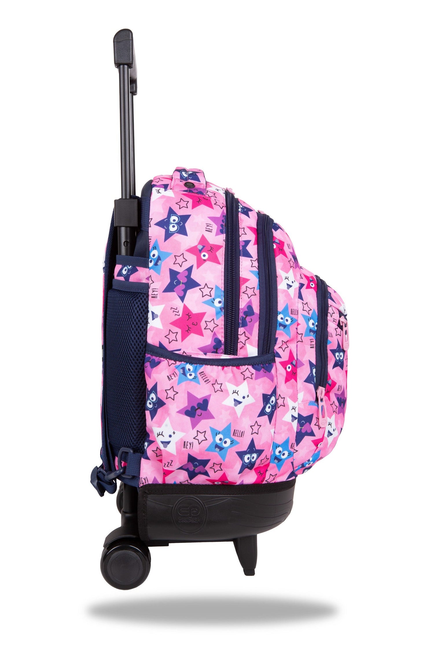 Backpack Coolpack com rodas campainha estrelas engraçadas