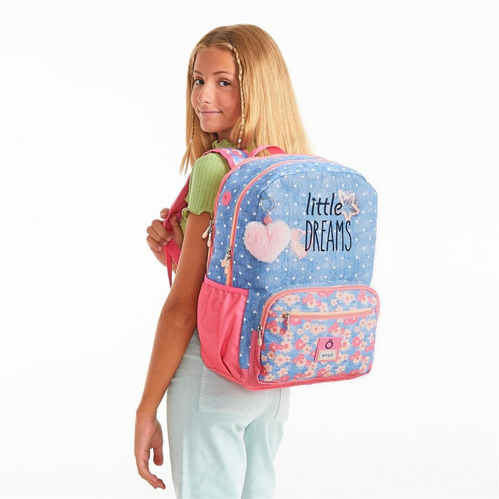 Little Dreams Top Computer Portor Backpack Dwa przedziały