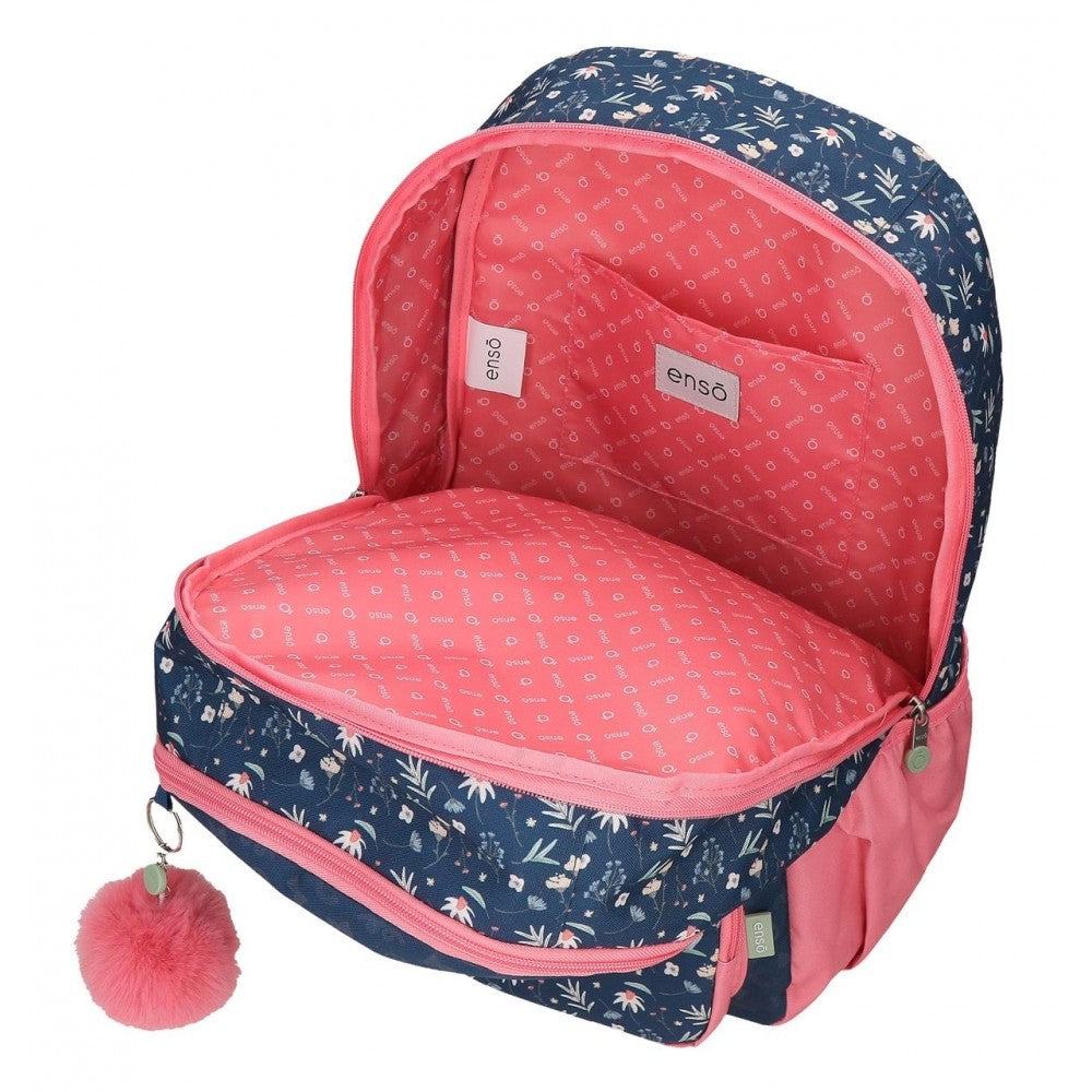 Backpack Little Dreams Double Adaptable Blue compartment