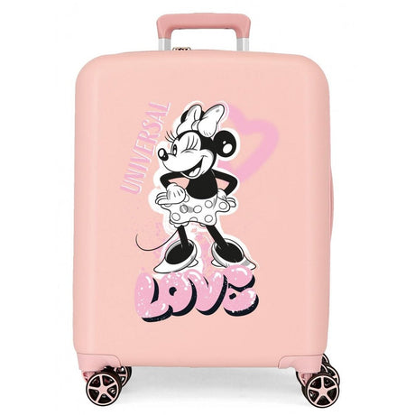 Cabin suitcase rigid Disney Minnie Heart 55cm Nude