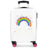 Cabin suitcase Roll Road Arcoiris Everything OK Rigid 55cm White