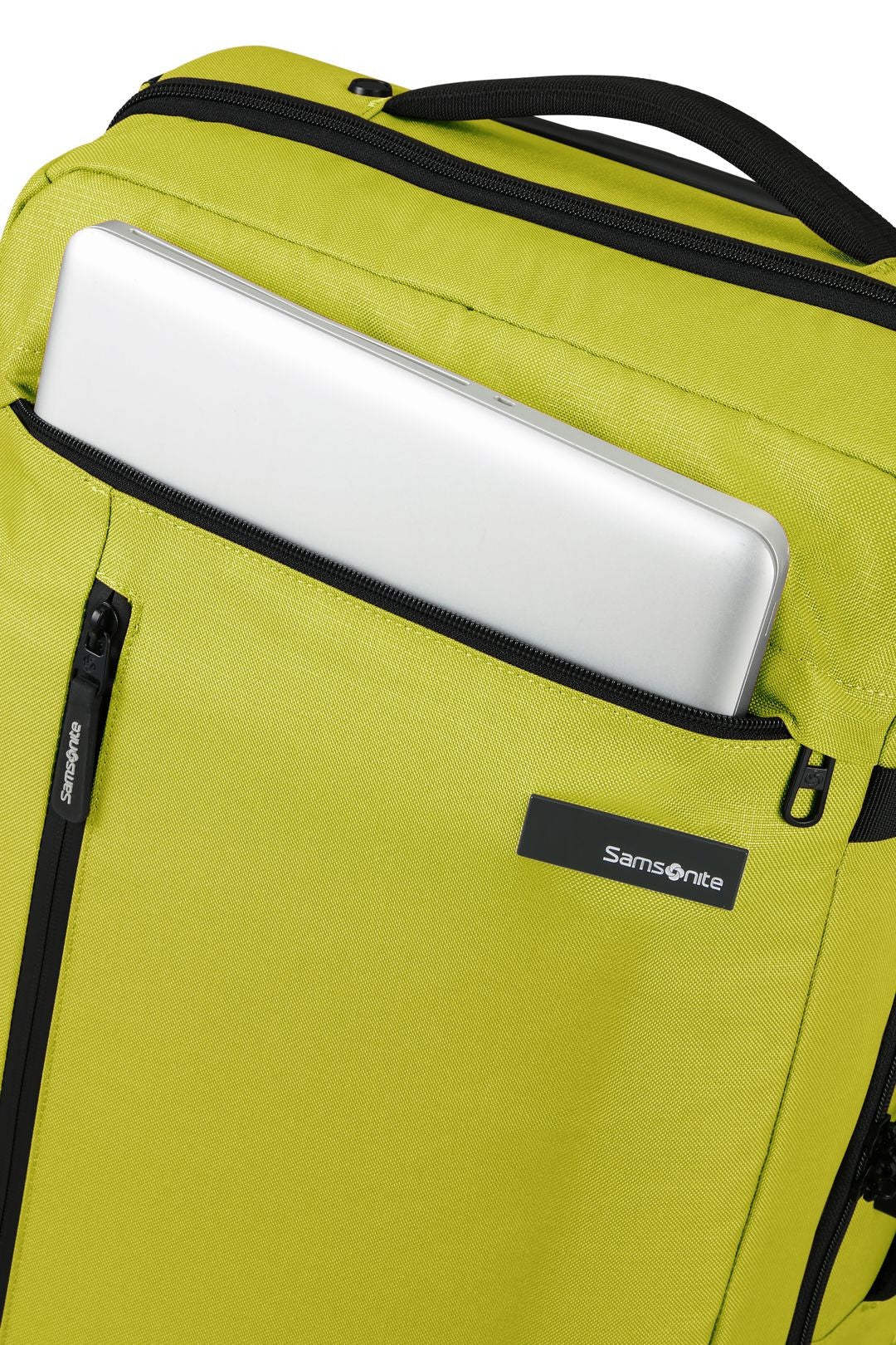 Régler le roader Valise cabine 55 cm et sac à dos portable M - 15,6 "- citron vert