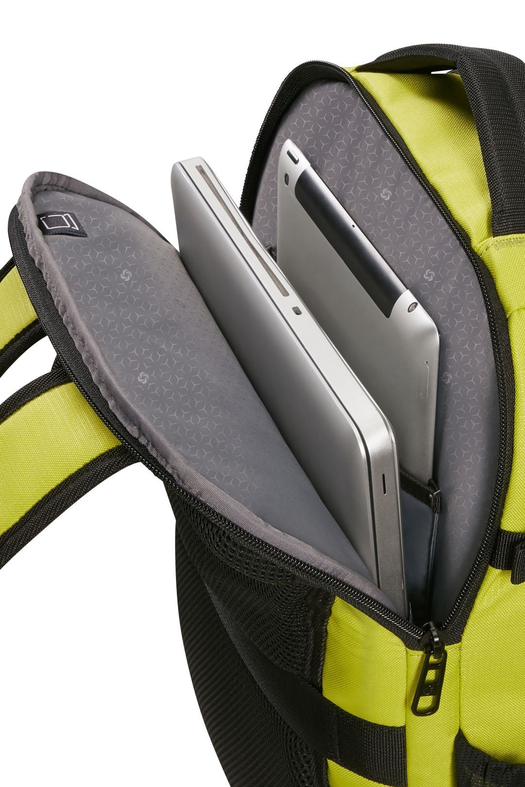 Régler le roader Valise cabine 55 cm et sac à dos portable M - 15,6 "- citron vert