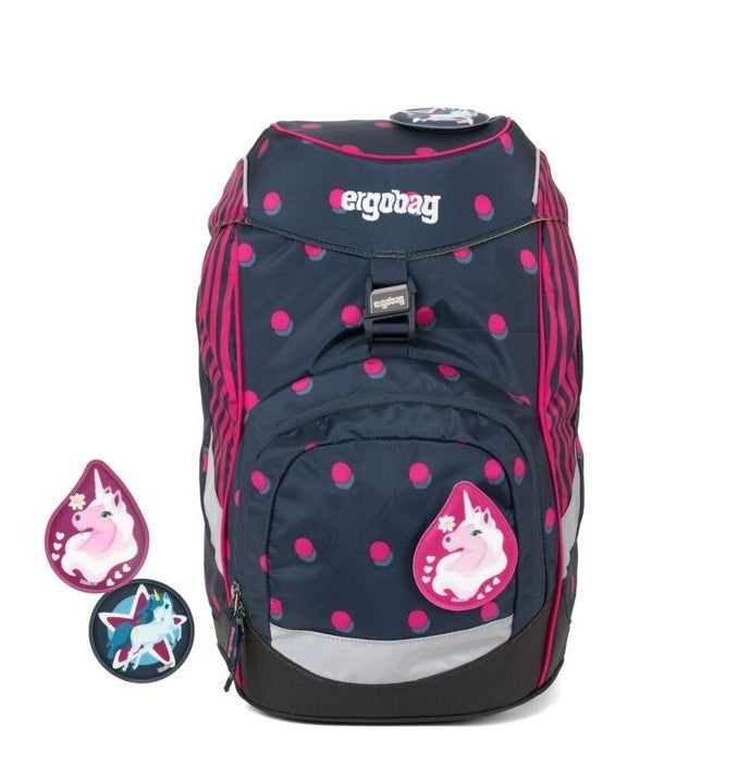 ERGOBAG Mochila escolar en set: Mochila, Bolsa de deporte, Carpeta, Estuche con lapiceros y Estuche vacio