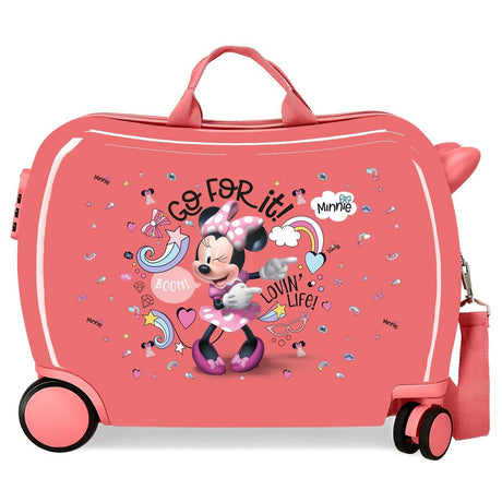 Children's suitcase 2 multidirectional wheels Minnie Loving Life