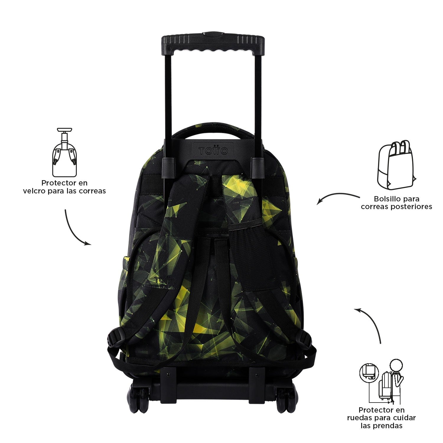 TOTTO School backpack with wheels - lines- 6c4 - Renjae