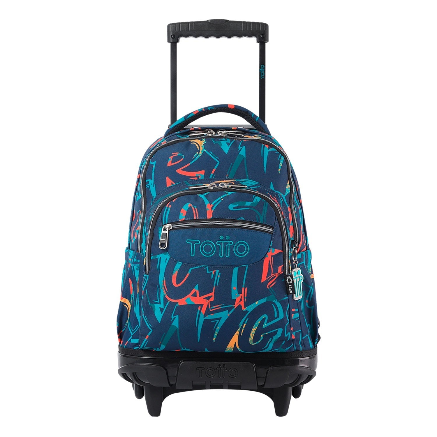 TOTTO School backpack with wheels - lines - 8j4 shock