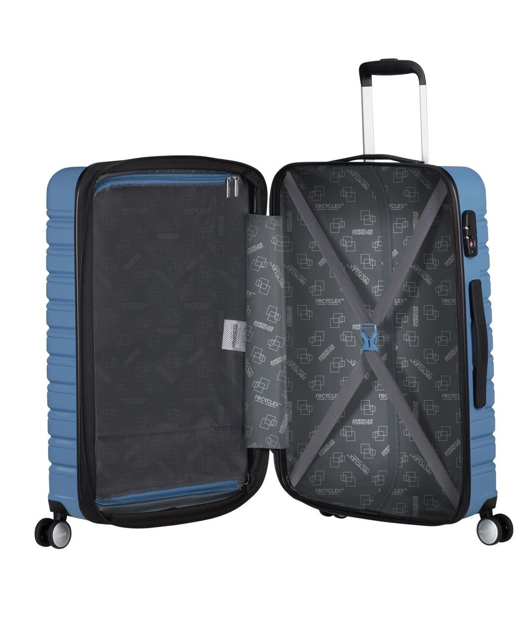 AMERICAN TOURISTER Erweiterbarer mittlerer Koffer 67 cm Blitzlinie