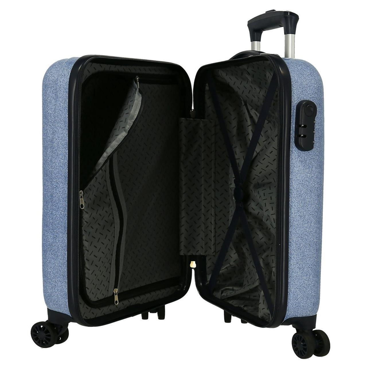 Cabin suitcase Pepe Jeans Noni denim rigid 55 cm