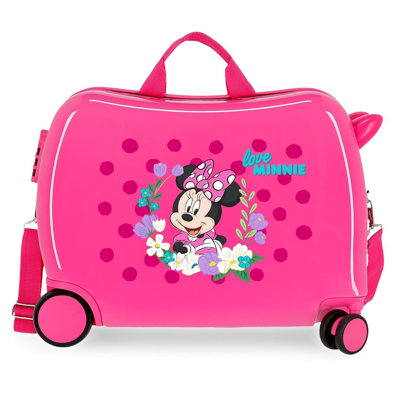 Minnie Golden Days Child Maleta avec 2 roues turquoise multidirectionnelles