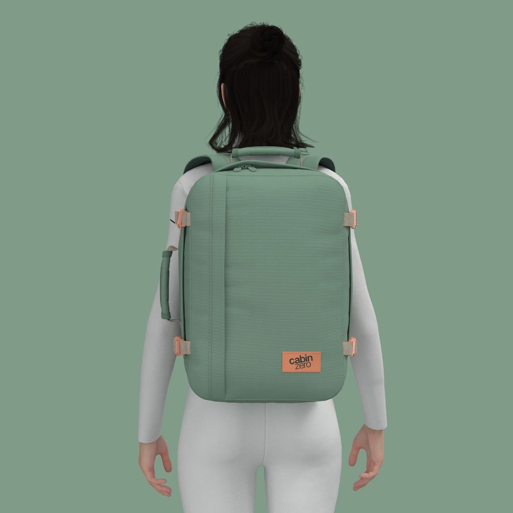 Klassischer Rucksack 36L CabinZero Aqua Lagoon