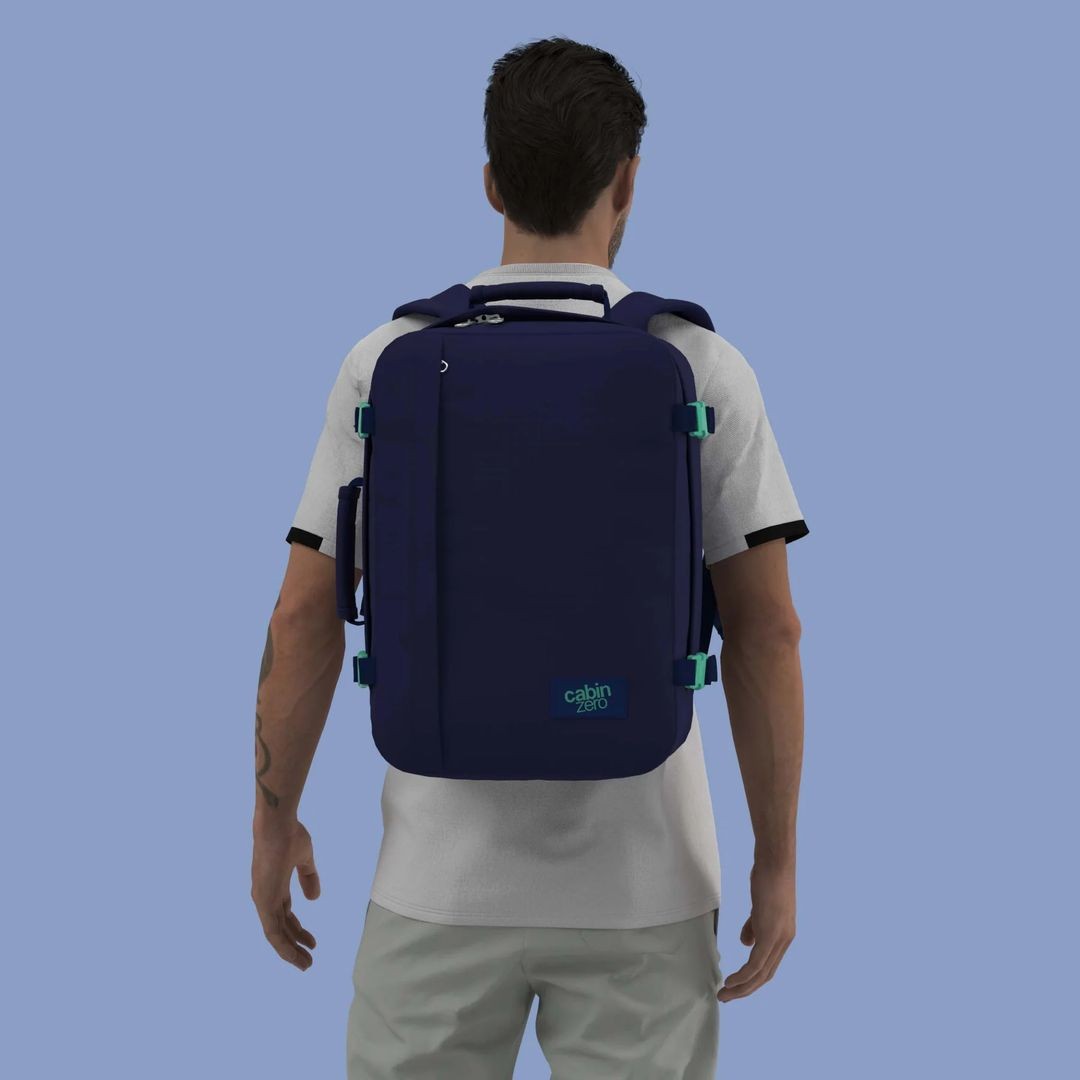 Klassischer Rucksack 36L CabinZero Aqua Lagoon