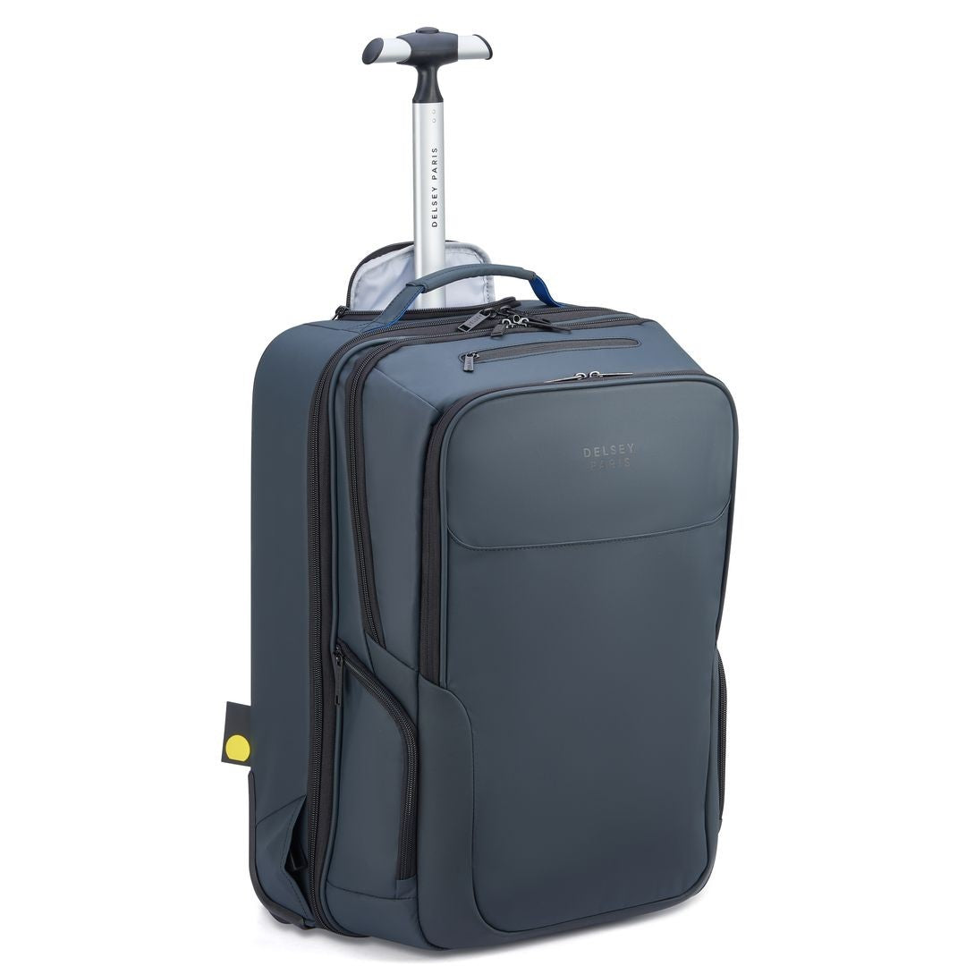 DELSEY Parvis + Travel Backpack met wielen 2 compartimenten 17.3 ”grijs