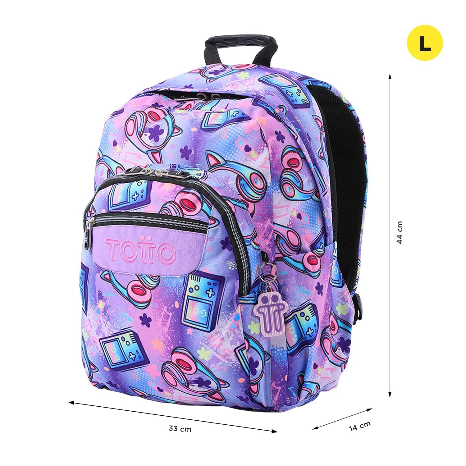 TOTTO School backpack adaptable to MEWSICA 4QH - Watercolings